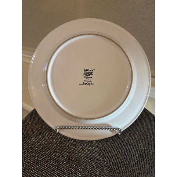 Sakura “Roadside” Dinner Plates Set of 3 Sue Zipkin – Route 66 Retro Diner - Picture 2 of 4